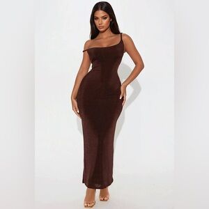 NWT Kay Slinky Maxi Dress - Chocolate